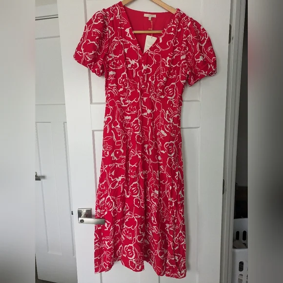 open lace back dress Red Fitted Tube Knit Maternity Midi Dress main image 1